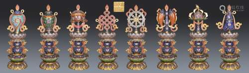 Qing Dynasty Cloisonne Eight Emblems