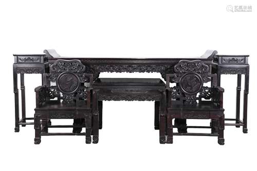 A Set of Red Sandalwood Furniture