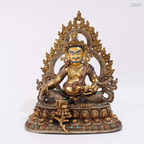 Gilt-Bronze Figure of Yellow Jambhala