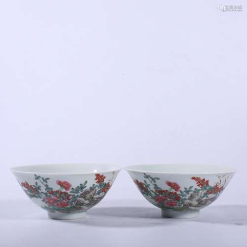A PAIR OF FAMILLE-ROSE BOWLS.DAOGUANG PERIOD