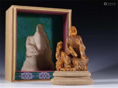 A Chinese Carved Tianhuang Stone Buddha Statue