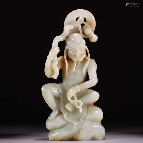 JADE CARVING FIGURINE OF ARHAT