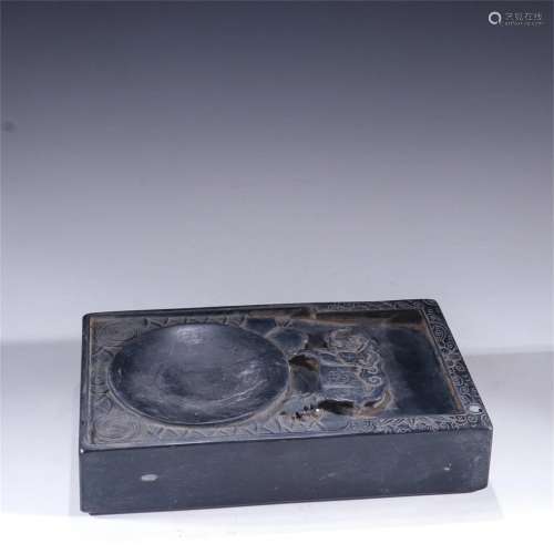 A Chinese Inkstone with Calligraphy