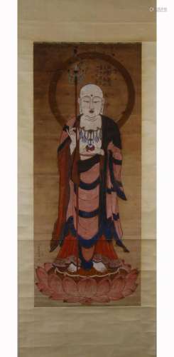 FIGURAL PAINTING OF BUDDHA, DING GUANPENG