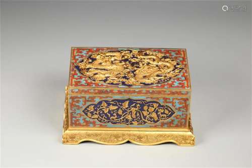 A Chinese Cloisonne Lidded Container