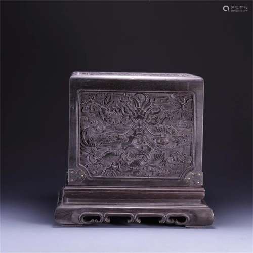 A Chinese Carved Jasper Seal with Dragon