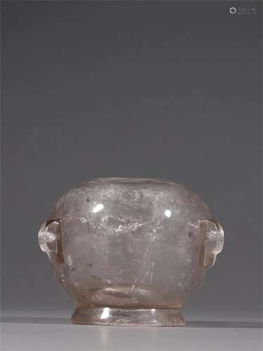 A Chinese Carved Rock Crystal Jar