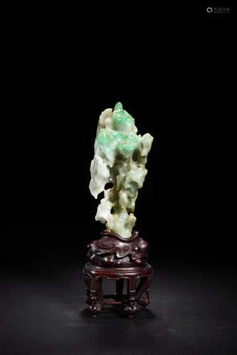 A JADEITE CARVING ITEM OF SCHOLAR'S ROCK