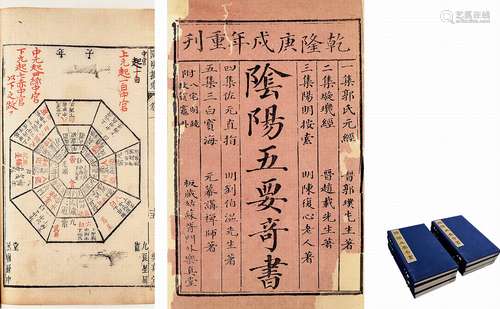 清康熙庚戍（1790）重刊《阴阳五要奇书》六函十册全