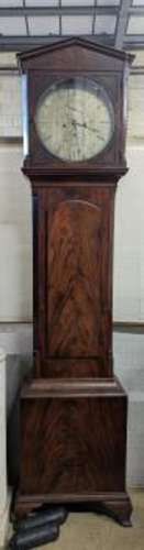 An early 19th century mahogany cased eight day longcase cloc...