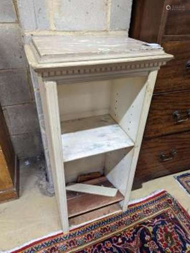 A faux marble topped painted two-tier cabinet, width 43cm, d...