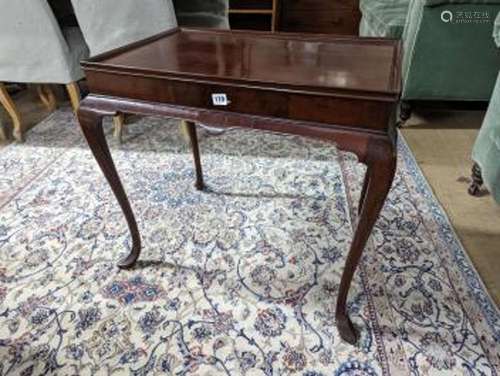 A George III and later rectangular mahogany silver table, wi...