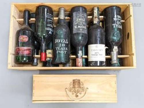 13 various bottles of port including Taylor’s 1975 vintage, ...