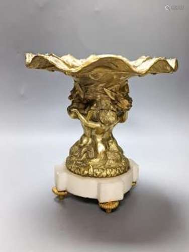 A 19th century ormolu and alabaster ‘mermaid’ centrepiece 21...