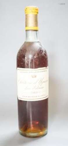 One bottle of Chateau d’Yquem 1960