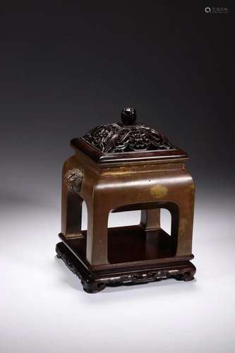 CHINESE BRONZE INCENSE BURNER