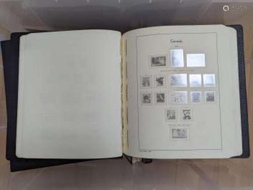 22 albums, stock books with Ceylon, India, China, Malaya, Gu...