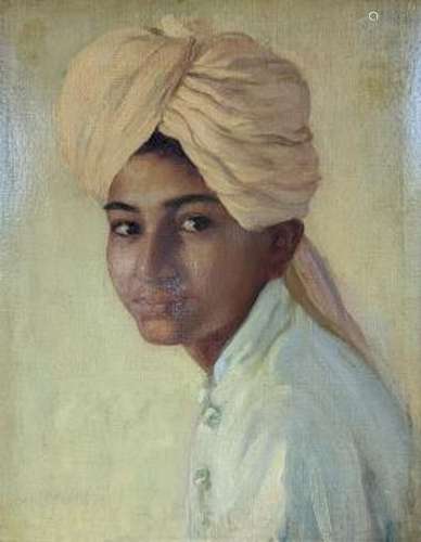 20th century English School, oil on canvas, Portrait of an S...