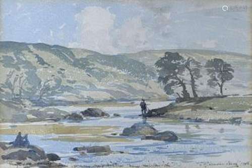 Samuel John Lamorna Birch (1869-1955), watercolour, George ....