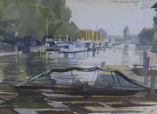 Robert Pell, watercolour and gouache, College of barges and ...