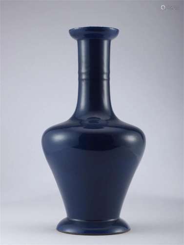 A Chinese Blue Glazed Porcelain Vase