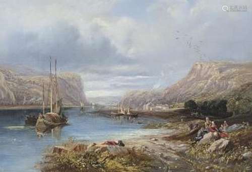 Attributed to James Pattison Cockburn, oil on canvas, lake s...