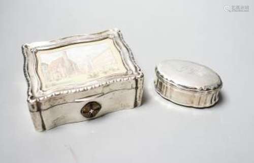 An Austro-Hungarian white metal mounted cigarette box with l...