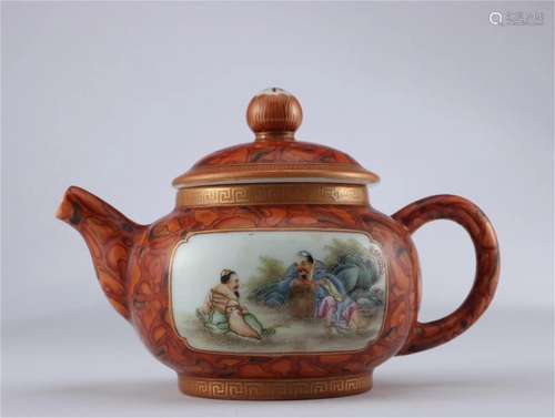 A Chinese Famille Rose Porcelain Teapot