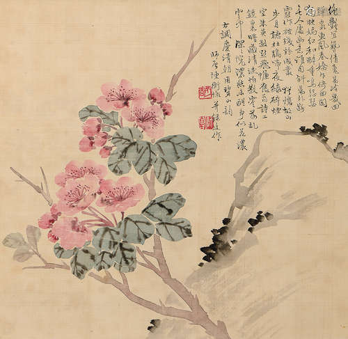 陈衡恪（1876～1923） 花卉 立轴 设色绢本