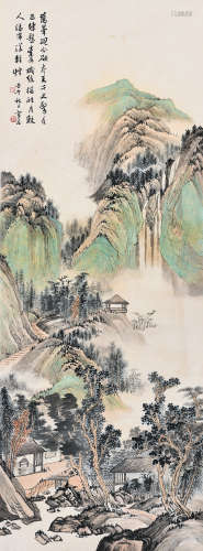 白雪石（1915～2011） 壬午（2002年）作 山水 立轴 设色纸本