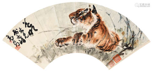 高奇峰（1888～1933） 老虎 镜心 设色纸本