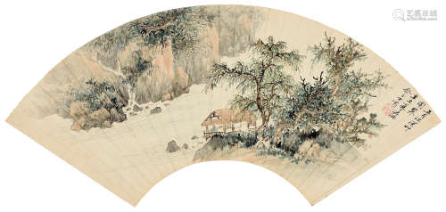 俞子才（1915～1992） 辛丑（1961年）作 山水 镜心 设色纸本