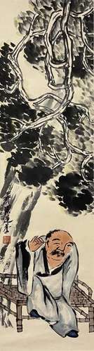 QI BAISHI, FIGURE UNDER TREE