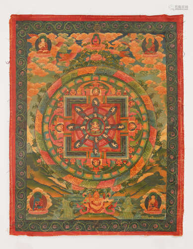 Tibetan Thangka of Astrology