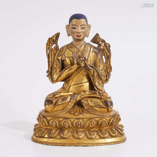 Gilt-Bronze Figure of Guru