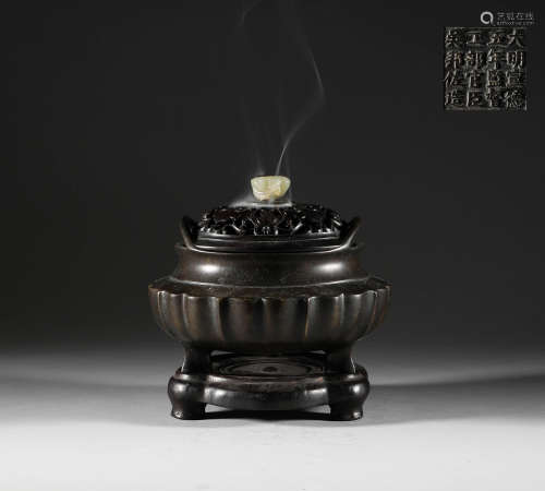 明代，銅製香薰爐