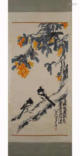 PAINTING OF BIRD AND FLOWER, LI KUCHAN