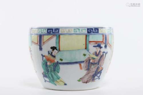 WUCAI FIGURES PORCELAIN WATER POT