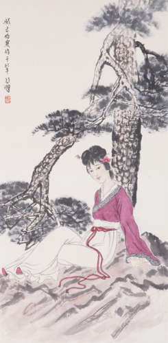 Chinese Figrue Painting by Xu Beihong