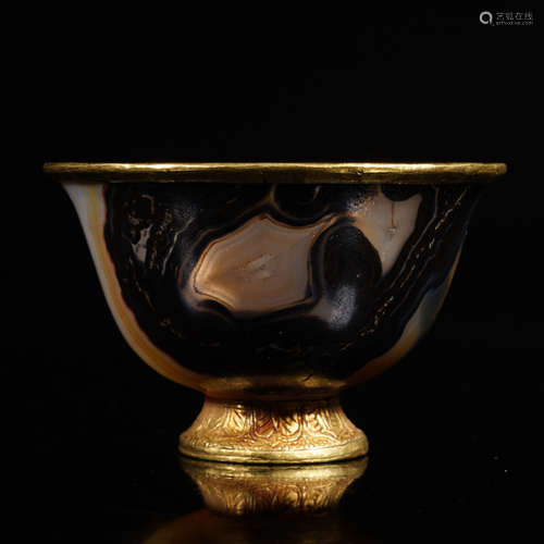 Gilt Agate Cup