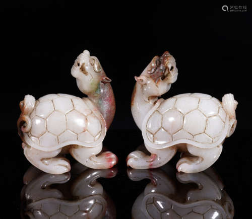 Han Dynasty Jade Turtle-Dragon Figure