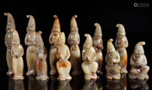 A Set of Liao Dynasty Figures of Foreigner