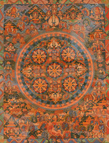 Tibetan Thangka of Astrology