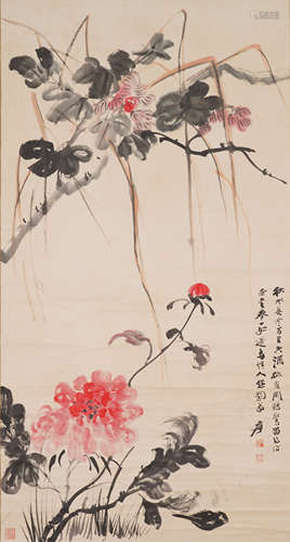 Chinese Flower Painting by Zhang Daqian