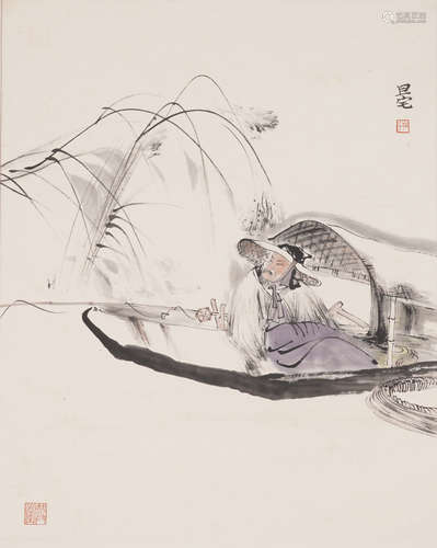 Chinese Figure Painting by Liu Danzhai