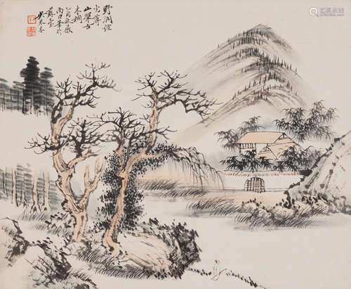 Chinese Landscape Painting by Wu Qinmu