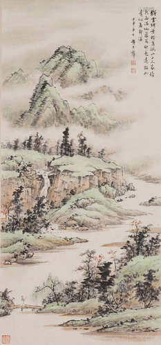 Chinese Landscape Painting by Huang Junbi