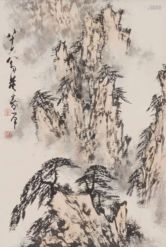 Chinese Landscape Painting by Dong Shouping