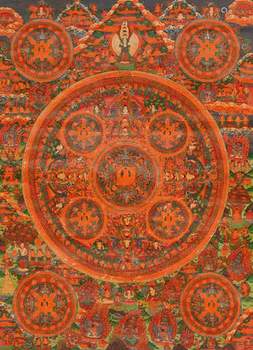 Tibetan Thangka of Astrology