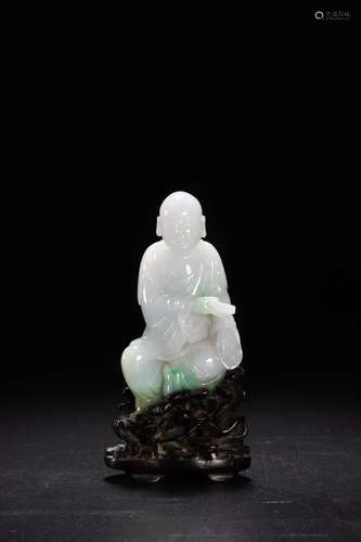 JADEITE CARVING FIGURINE OF ARHAT